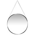 Infinity Instruments Franc Chrome Mirror - 22" Round Chrome Frame and Metal Chain 15462CM